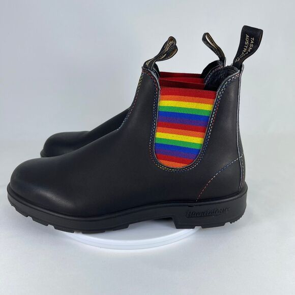 Blundstone Rainbow Chelsea Boots Black Leather | Men\'s 9.5 or Women\'s 12 | NEW